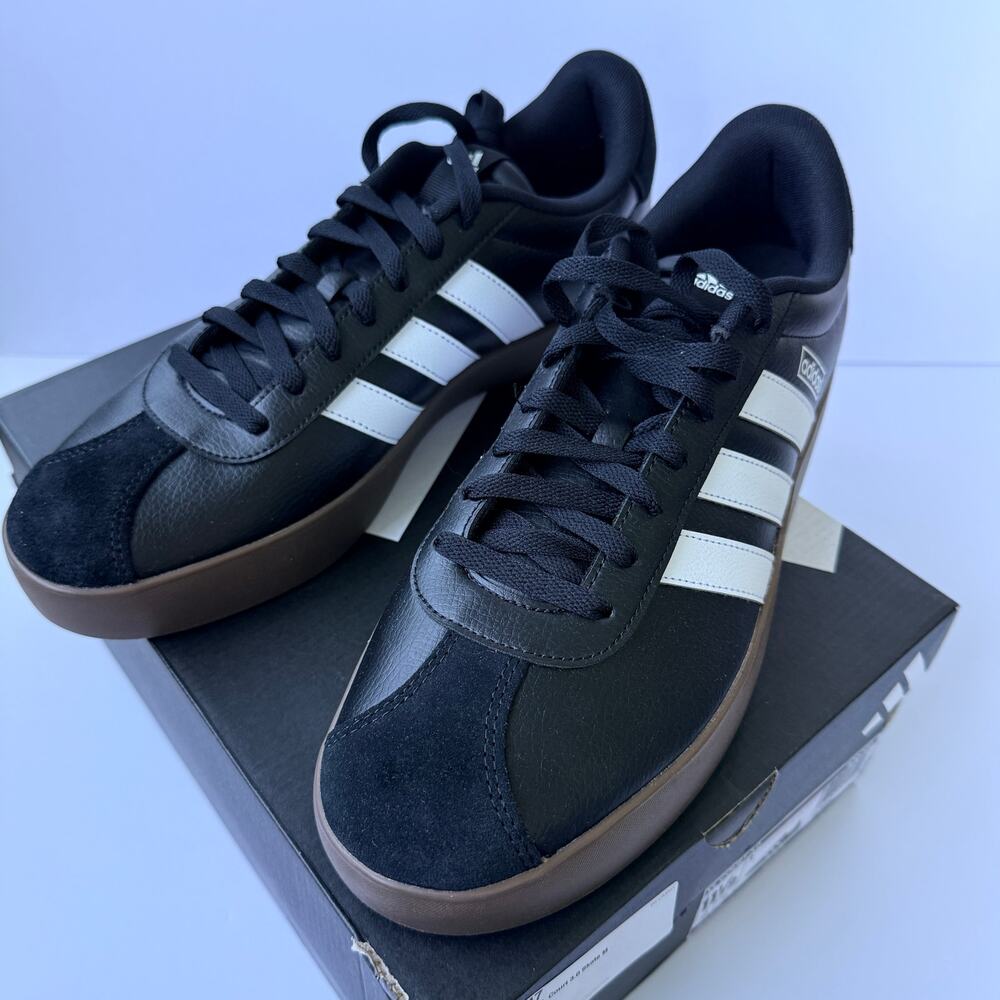 Adidas VL Court 3.0 ID6286 Black White Gum Men's 11.5 / UK 11 Skate NWB Display
